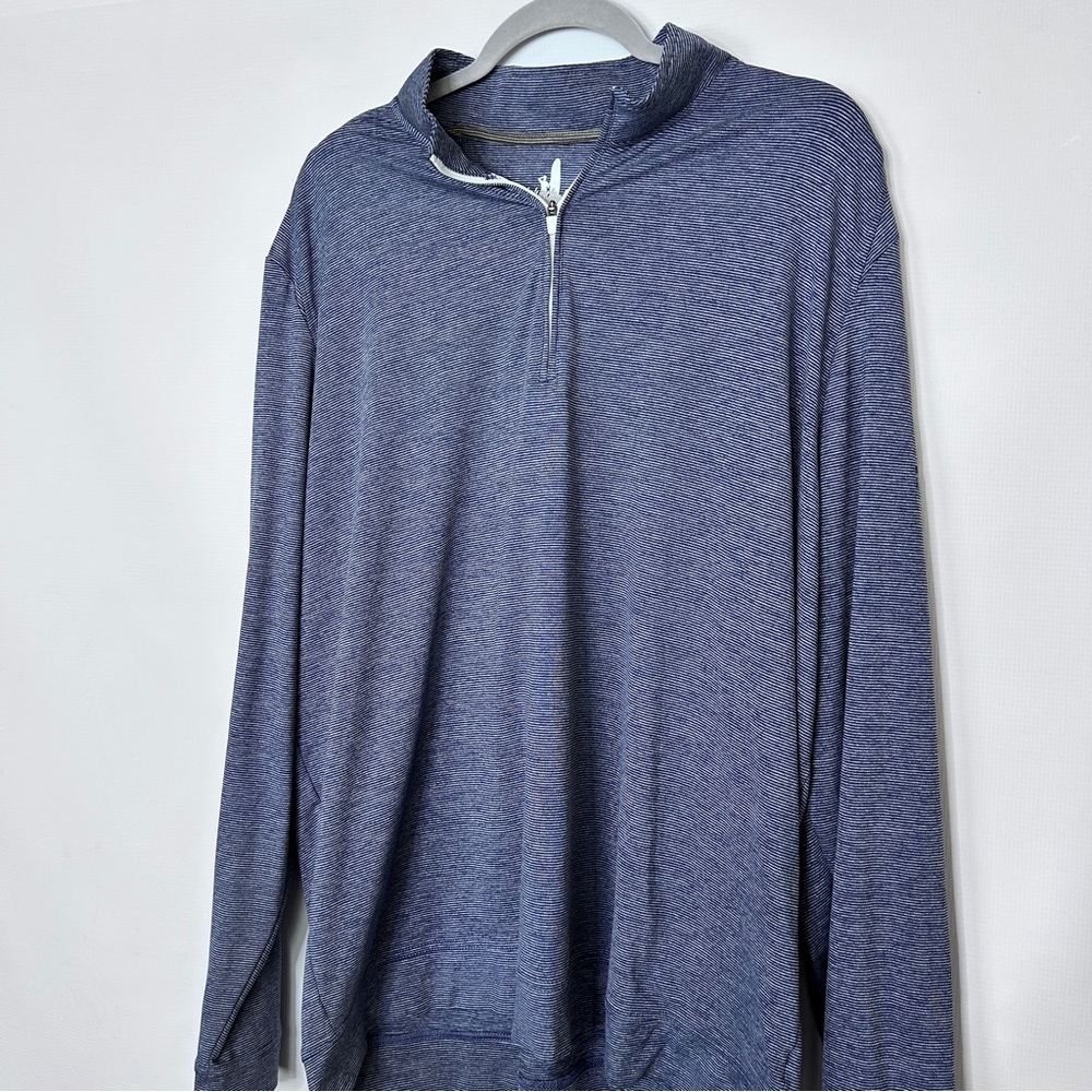 Johnnie-O Vaughn Striped 1/4 Zip Performance Pull Over Size XXL - Picture 2 of 9